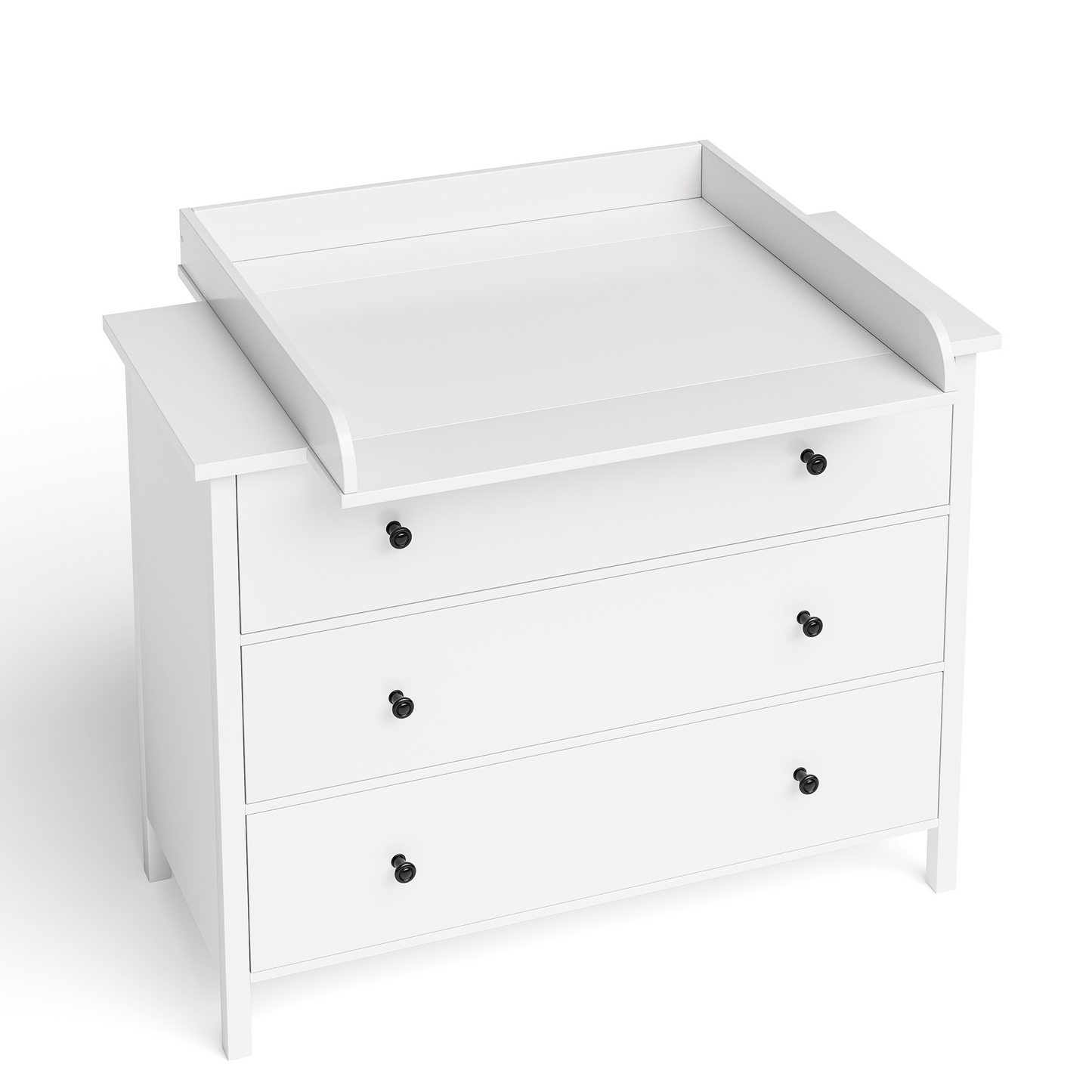 Oti Wickelaufsatz für IKEA Kommode Malm, Hemnes, Nordli weiß, 10 x 74 x 80 cm