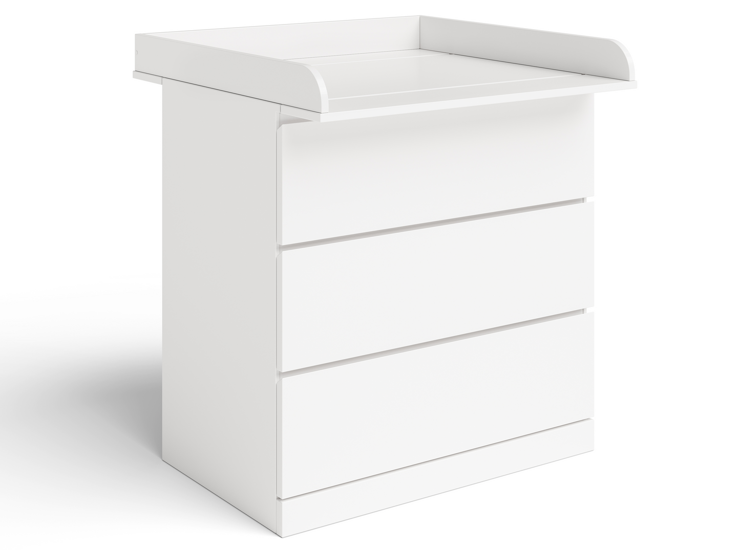 Oti Wickelaufsatz für IKEA Kommode Malm, Hemnes, Nordli weiß, 10 x 74 x 80 cm