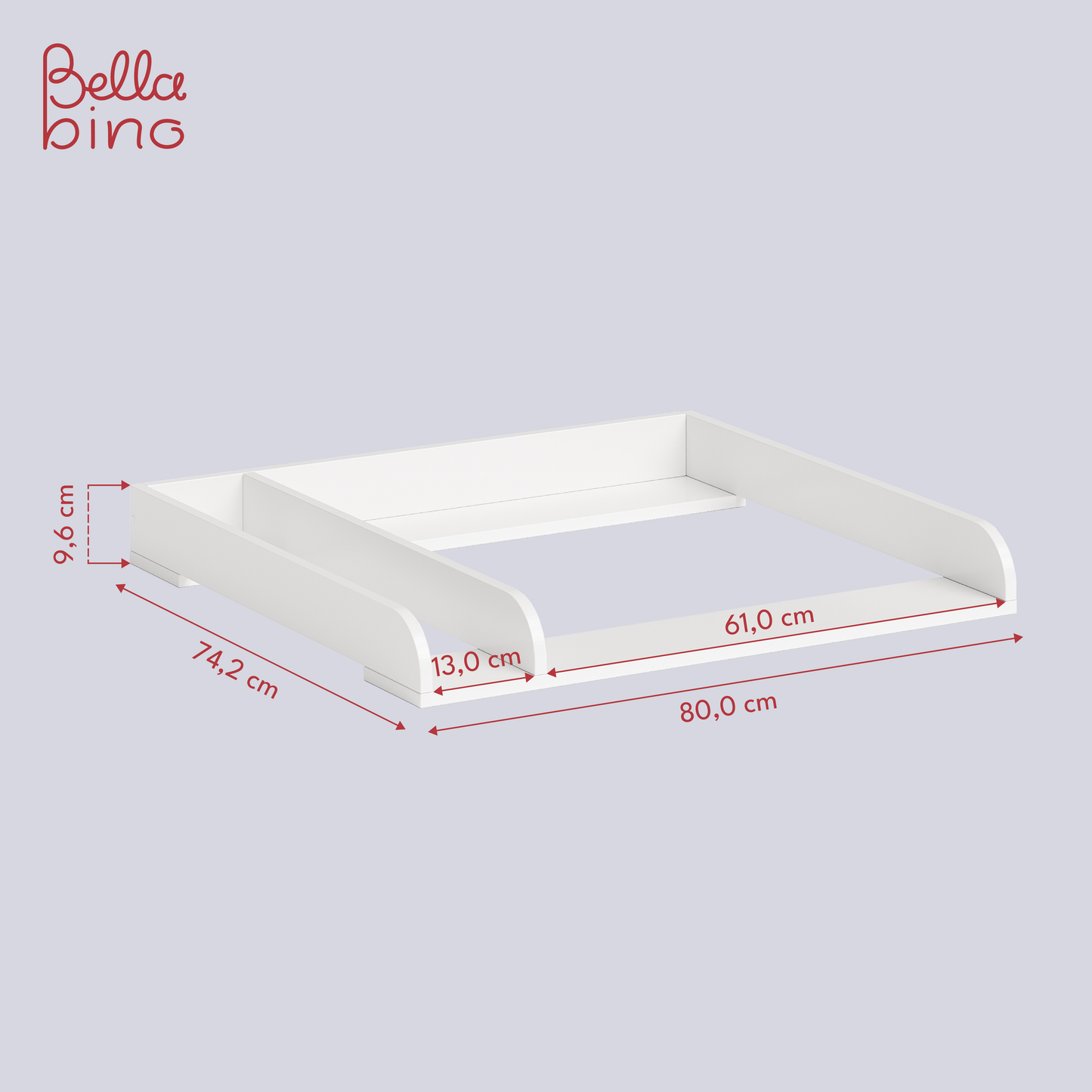 Oti Wickelaufsatz für IKEA Kommoden Malm, Hemnes, Nordli, mit Trennfach