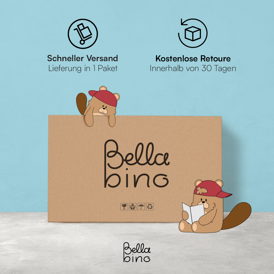 Belly Kinderregal, weiß/natur, mit 2 Fächern für Spielzeug