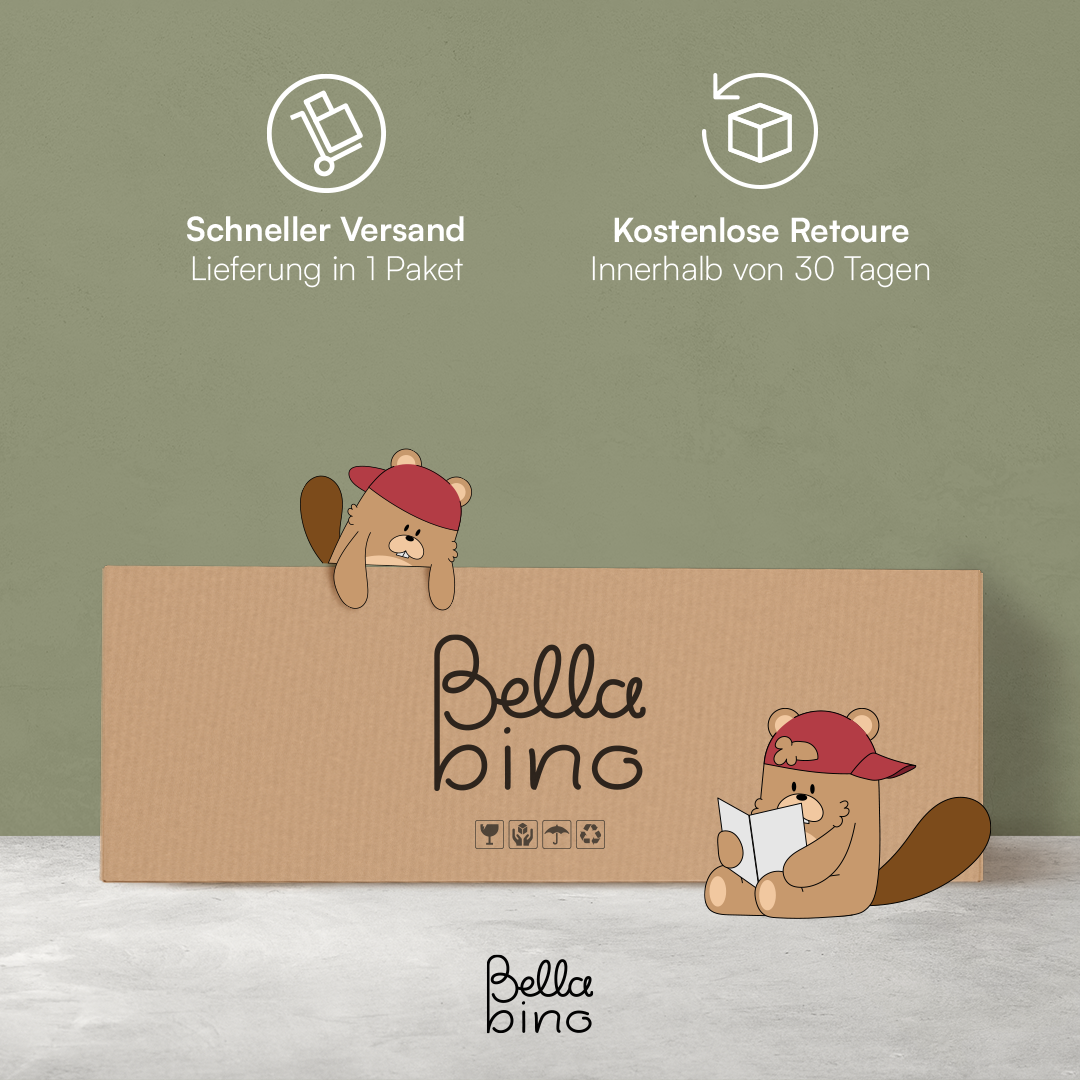 Koro Kinderregal, weiß, mit 3 Fächern für Bücher und 4 Fächern für Aufbewahrungsboxen