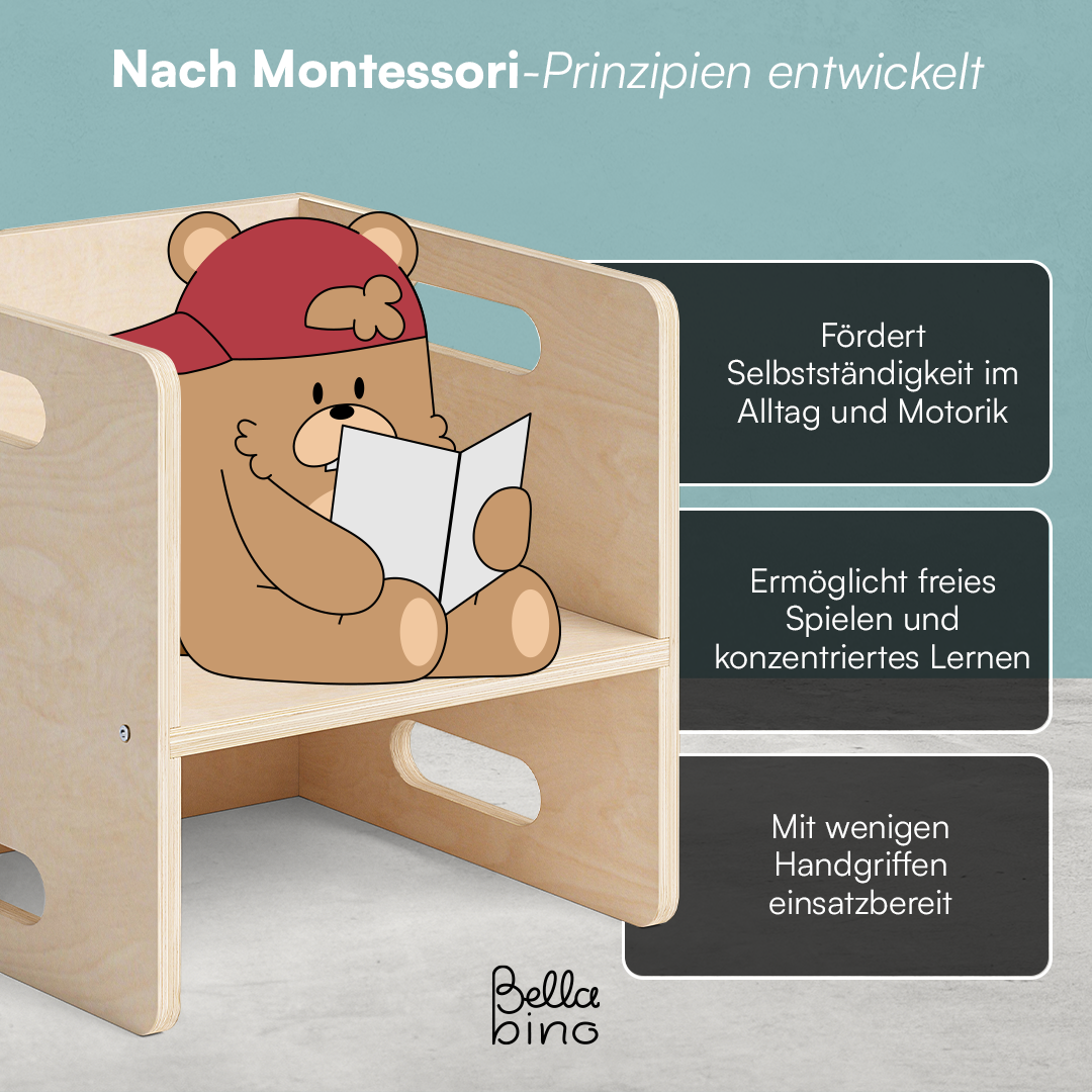 Aki Sitzgarnitur, natur, unbehandelt, inkl. 2x Stuhl