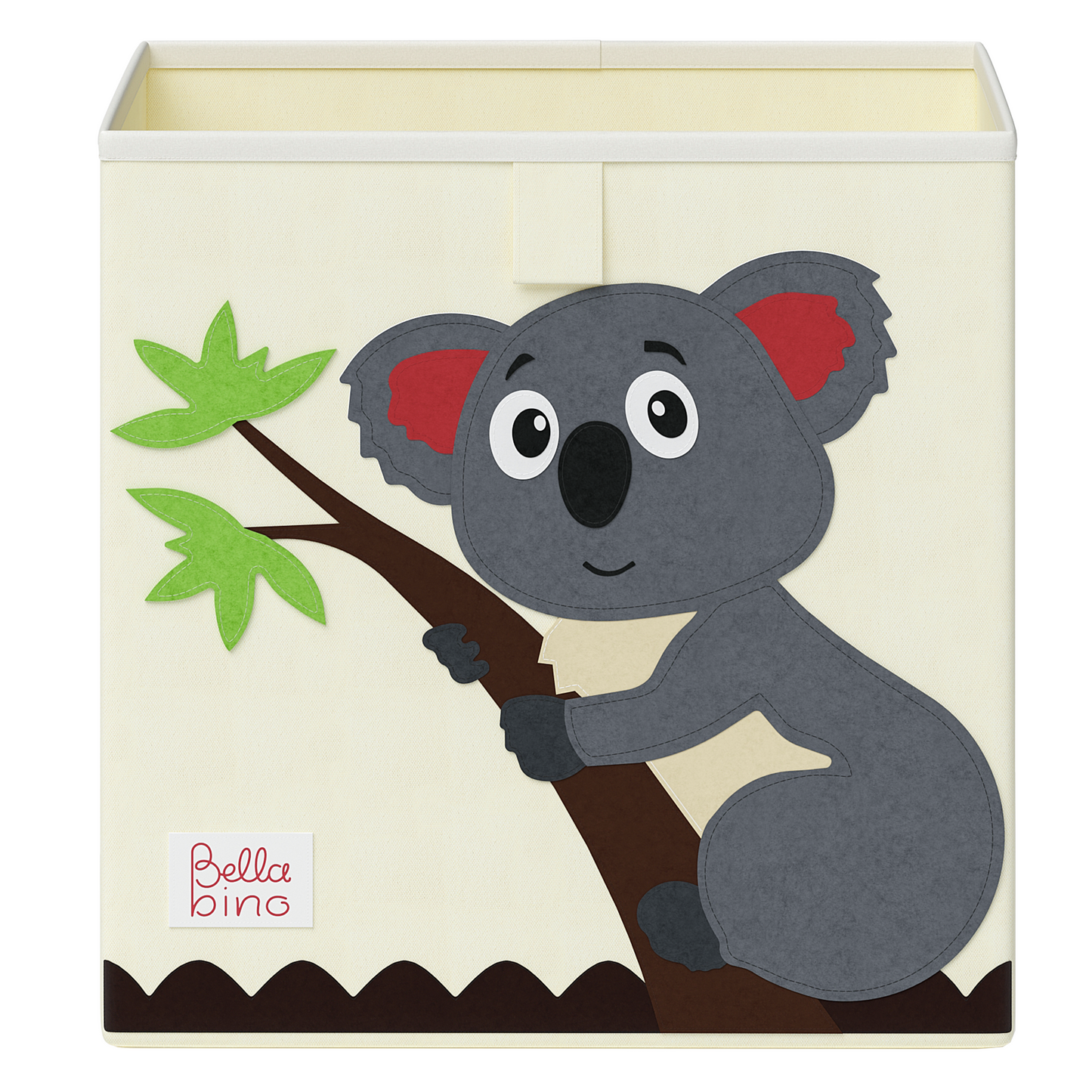 Helme Aufbewahrungsbox Koala/Fuchs, 2er-Set, aus Oxford-Gewebe, 30x30x30 cm, beige