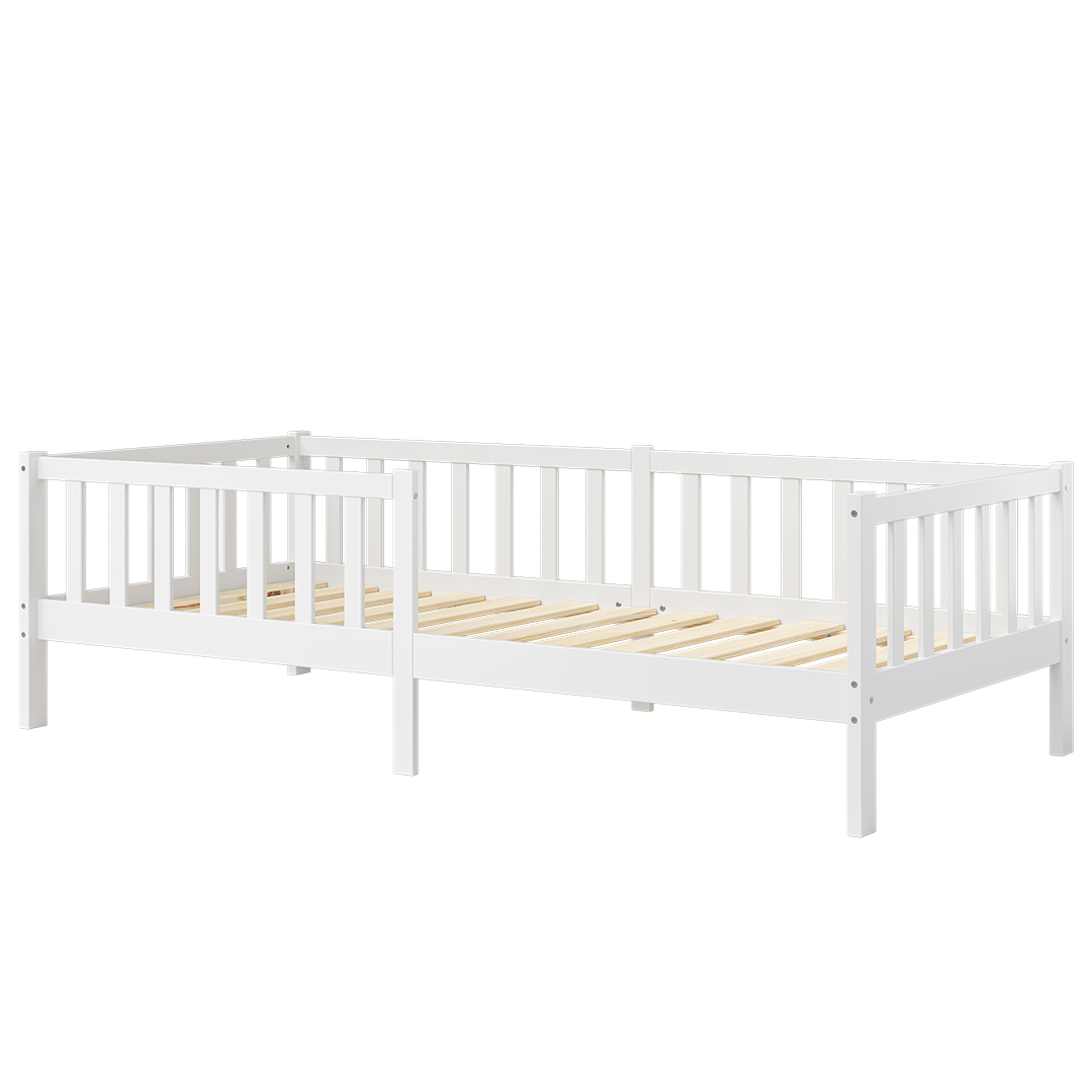 Vere Kinderbett hoch, weiß, 90x200 cm ohne Schubladen mit Matratze