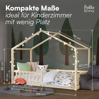 Bia Hausbett, natur, 80x160 cm, inkl. Matratze