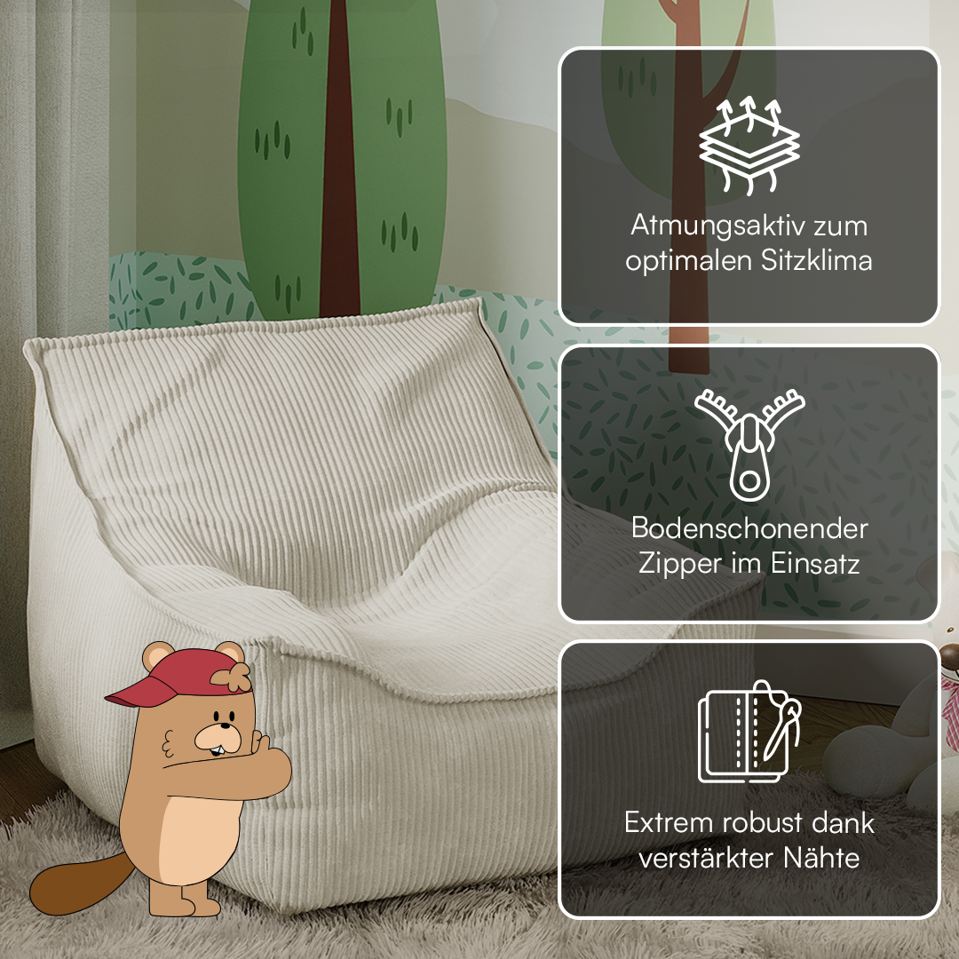 Cleo Kindersitzsack, beige