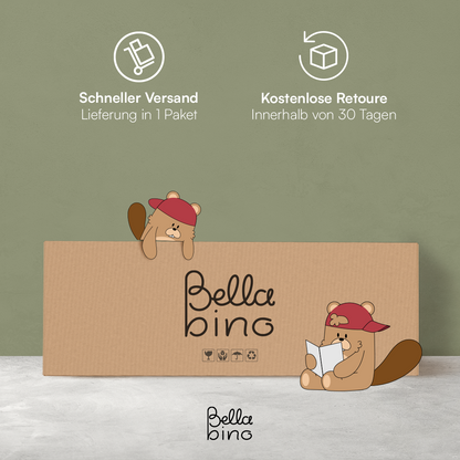 Koro Kinderregal, weiß, mit 3 Fächern für Bücher und 4 Fächern für Aufbewahrungsboxen