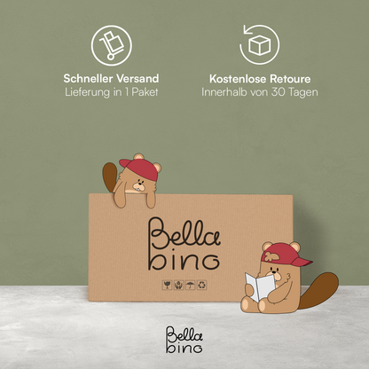 Koro Kinderregal, weiß, mit 3 Fächern für Bücher und 2 Fächern für Aufbewahrungsboxen