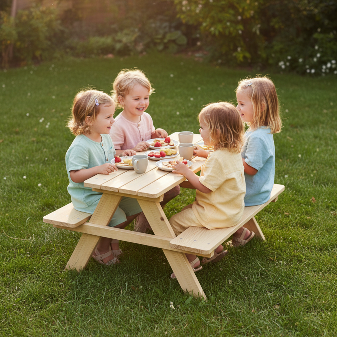 Kinder Tisch Inter Link Kindersitzgruppe Henning Spieltisch Mit 1 Tisch Und 2 Bänke - Weiß Online Kaufen Bei Netto Maltisch Für Kinder