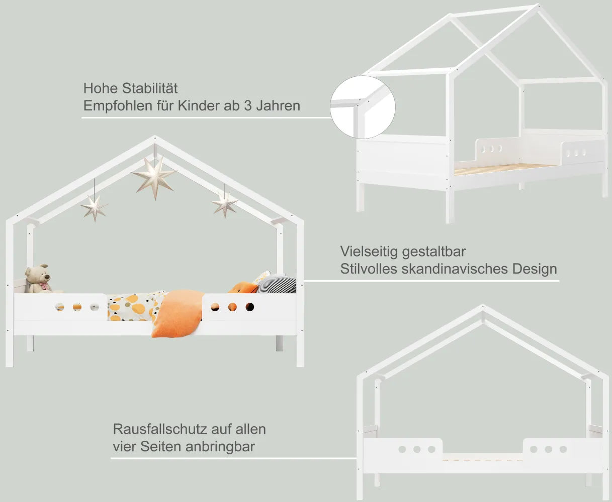Hausbett Kiefer 90x200