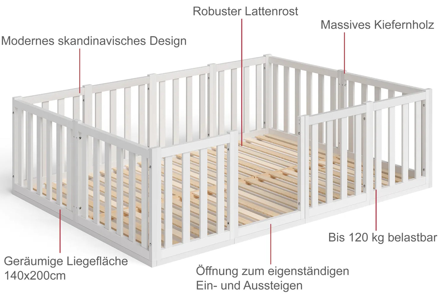 Erstaunlich Bodenbett Mit Hohem Gitter Bilder